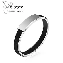 18 см длинный 10 мм широкий кожаный браслет светлая секция Открытый браслет для мужчин