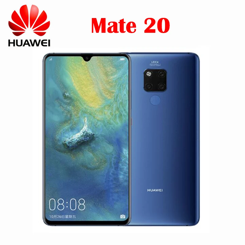 

New Original Huawei Mate 20 Cell Phone Andorid 9.0 Kirin 980 Octa Core NFC IP53 Quick Charger 6.5 Inch FHD Screen Bluetooth 5.0