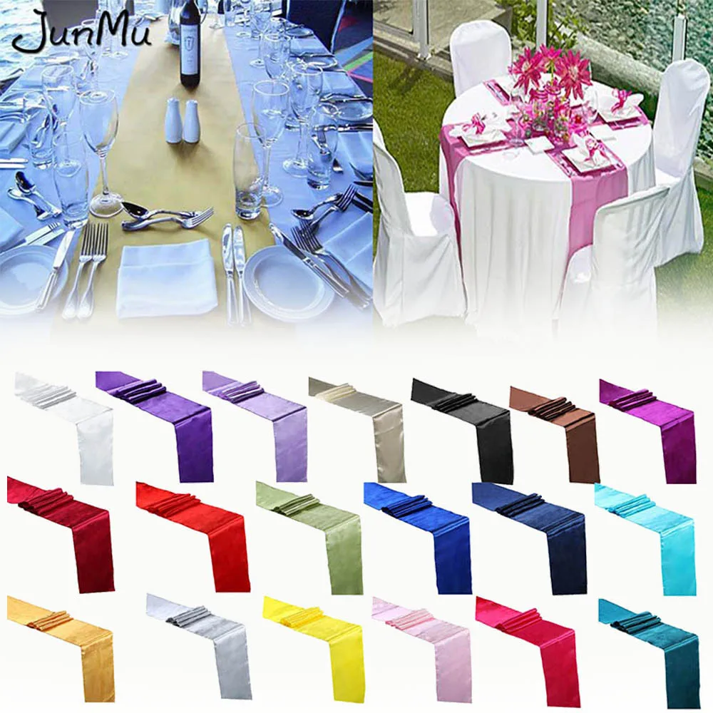 Holiday Party Wedding SATIN TABLE RUNNER 275cm Long x 30cm Wide VARIOUS COLOURS 