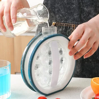 2In1 Ice Ball Maker Mold Portable Ice Cube Tray Large Capacity Ice Ball Kettle Mold