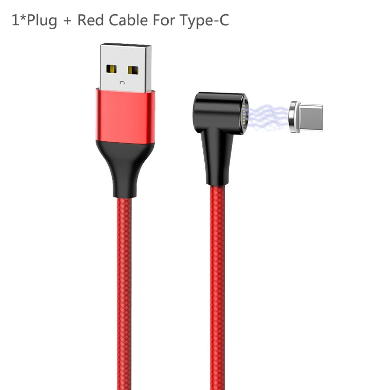 Магнитный кабель для быстрой зарядки 3 А 1 м Micro usb type C для samsung Xiaomi iPhone Micro usb type-C Магнитный кабель для зарядки и передачи данных - Цвет: Red For Type C