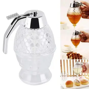 

Juice Syrup Cup Bee Honey Drip Dispenser Kettle Kitchen Storage Container Pot Accessories Jar Honey Holder Squeeze Stand Bo G4Q3