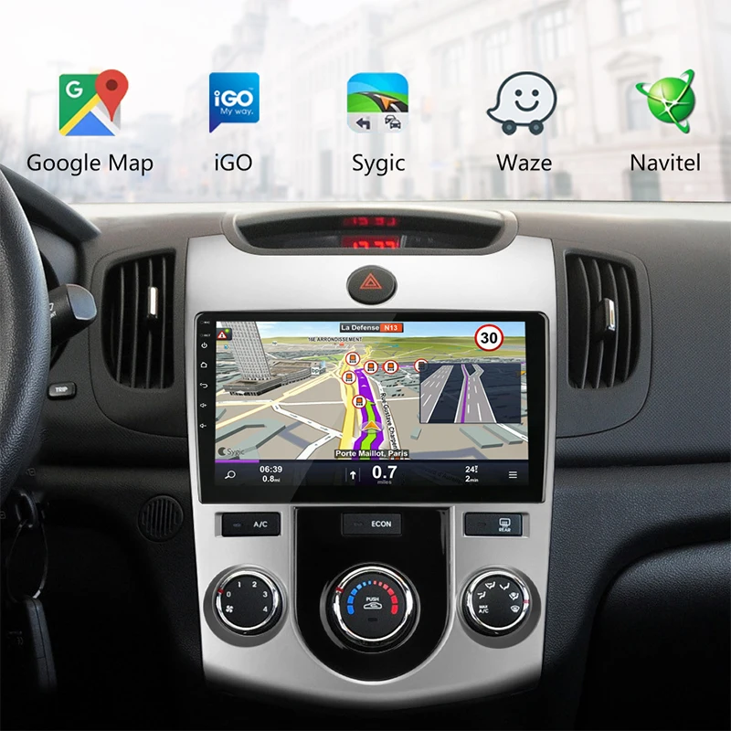 2DIN 2G + 32G Android 4G + Wifi Radio de coche reproductor Multimedia para Kia Cerato 2 TD 2008-201