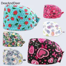 

Print Scrubs Work Caps Profession Beauty Salon Scrubs Hats Health Workers Work Cap Lab Hat 100% Cotton Hats Round Cap