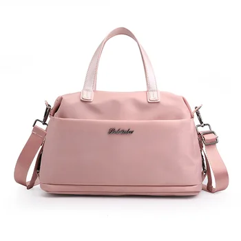 

Oxford Weekend Bag Travel Duffle Waterproof Women Bag Pink Handbag Large Luggage Women Nylon Shoulder Bag Boston Handbag