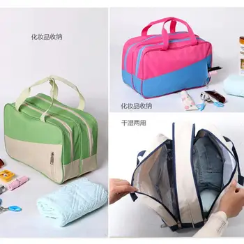 

Oxford Organizer Waterproof Cosmetic Bags Multifunctional Travel Travel Portable Hanging Toiletry Bag Large Capacity Makeup Bag
