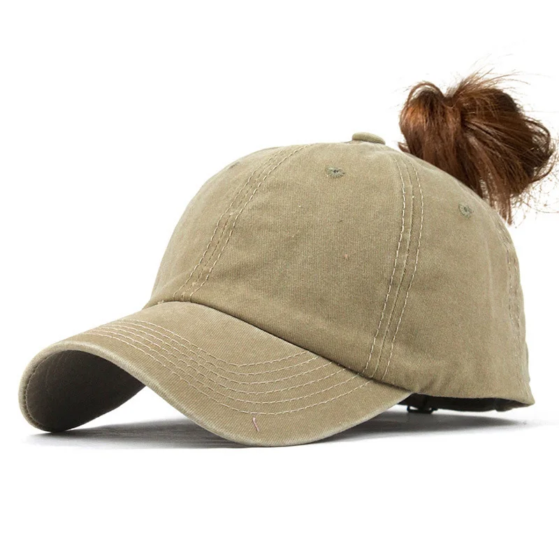 Модный конский хвостик бейсбольная Кепка из промытого хлопка для женщин Snapback бейсбольная кепка женская уличная Спортивная Кепка s Lady Bone Gorras CP0400