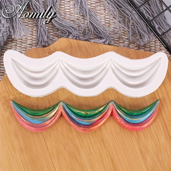 

Aomily Multi-layer Curtain Silicone Molds Cake Chocolate Mold Wedding Cake Border Decorating Tools Fondant Sugarcraft Cake Molds