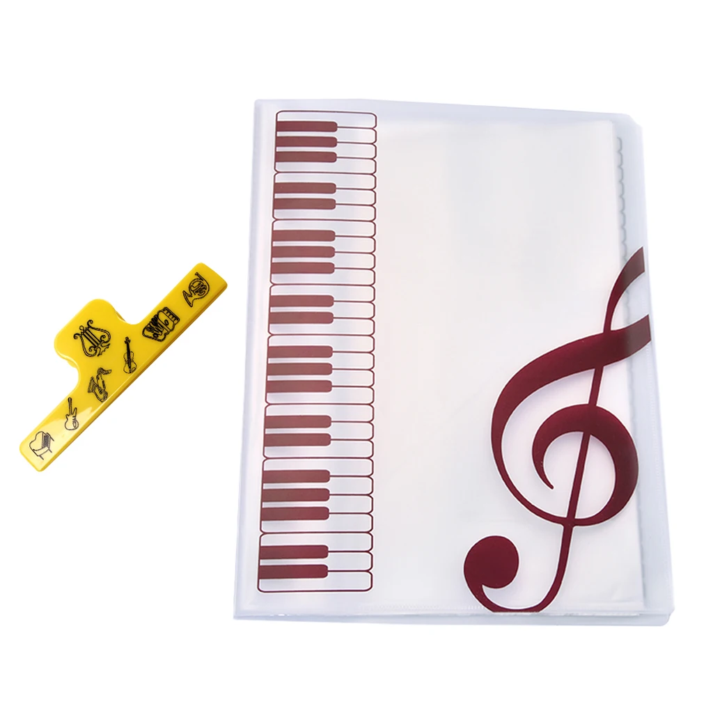 

Music Sheet Score Files Paper Documents Storage Transparent Folder Clip Set