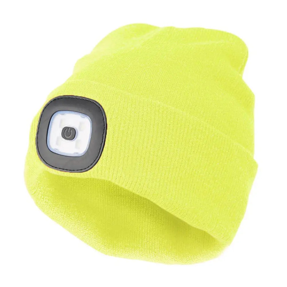 LED Light Hat USB Rechargeable Flashlight Cap LED Beanies Knit Hat Warm Flashlight Hat Hunting,Camping,Jogging,Fishing Cycling 