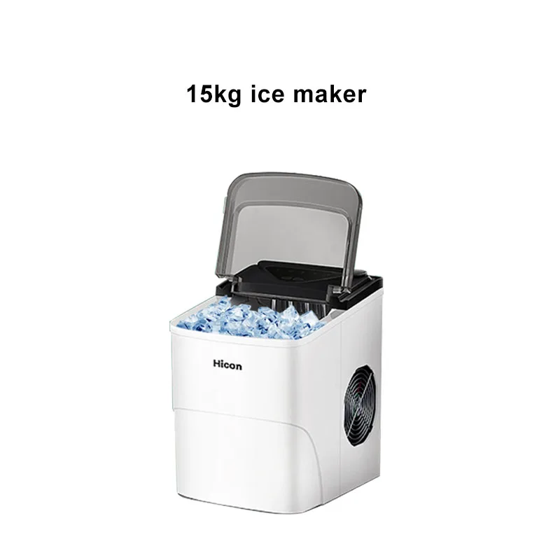 15KG/24H Ice Maker Mini Small Round Ice Stainless Steel Desktop Manual  Commercial Bar Ice Cube Making Machine