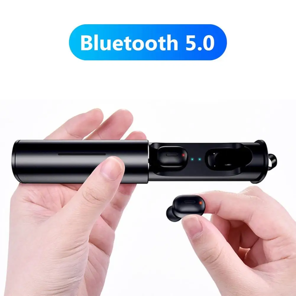 

T1 5.0 Bluetooth Earphone True TWS Wireless Earphones 3D Stereo Headset With Dual Mic Sports Waterproof Headphones Auto Pairing