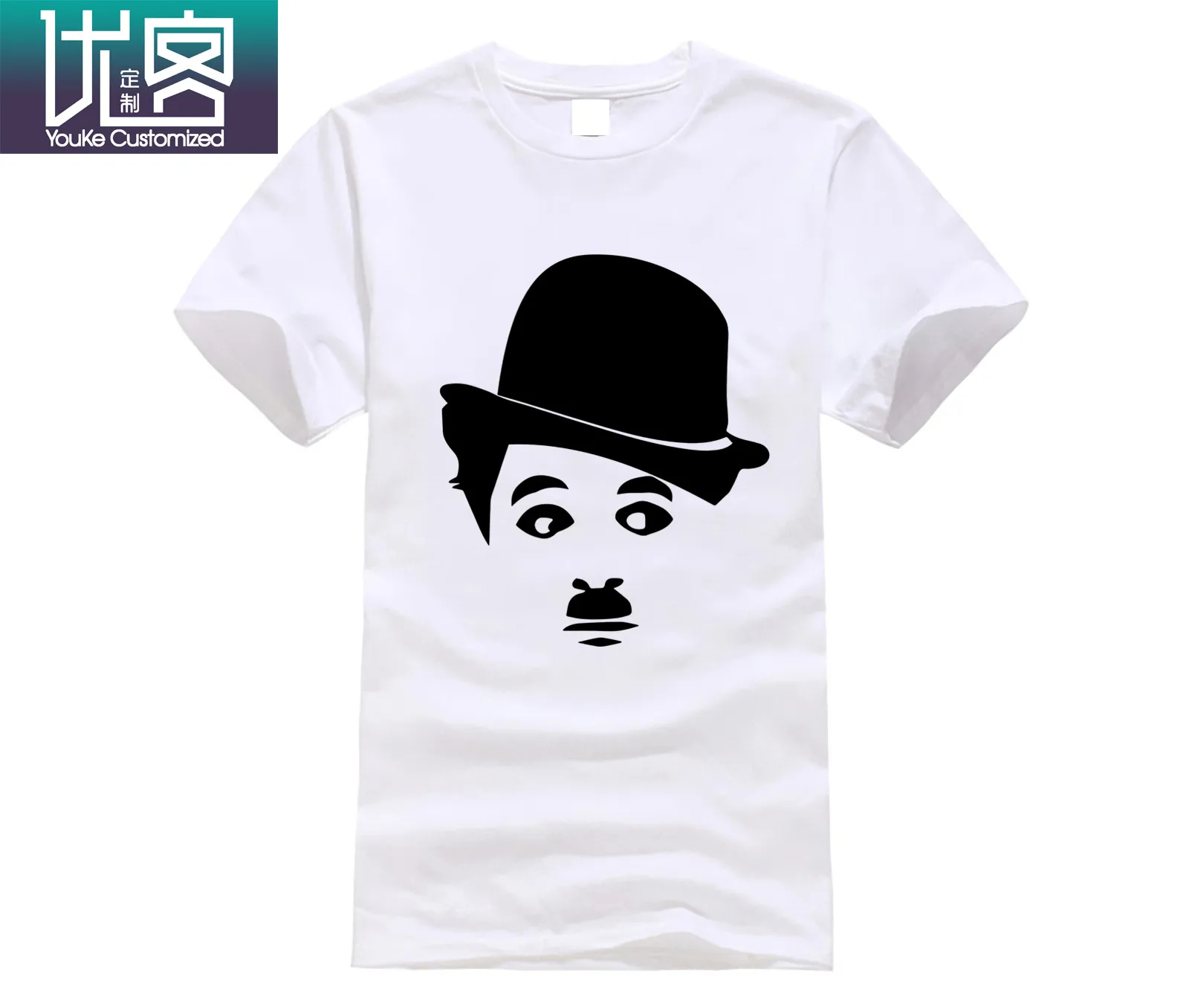 

T SHIRT BANKSY CHARLIE CHAPLIN GRAFFITI MODERNE ZEITEN BOOM BAPCartoon t shirt men Unisex New Fashion tshirt free shipping