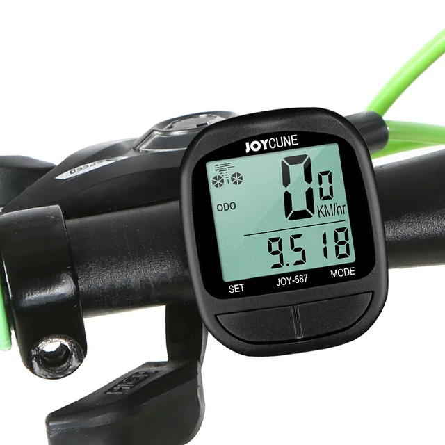 Ordenador impermeable para bicicleta, velocímetro y odómetro con cable,  cronómetro, pantalla LED, ciclismo al aire libre - AliExpress