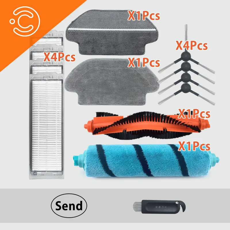 

Carpet brush filter side brush for STYTJ02YM MVXVC01-JG Conga 3940 robot vacuum cleaner replaceable parts
