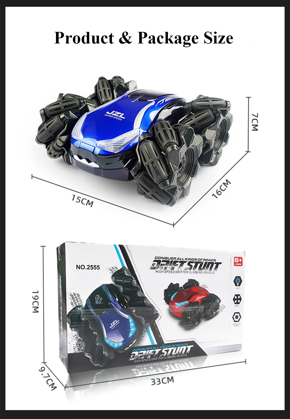 New Arrival RC Drift Car Stunt Toy Car Remote Control Toys Radio Control Car Boys Gifts Toys For Children 2555