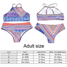 Купальник Раздельный Тип родитель-ребенок народный стиль полиэстер плавательный Регулируемый дышащий пляжная одежда эластичные девушки женщины