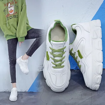 

Womens Sneakers Women's New Summer Shoes 2020 shoes Platform Tennis Female Woman Thick Trainers Fashion Heels Riband Fabric