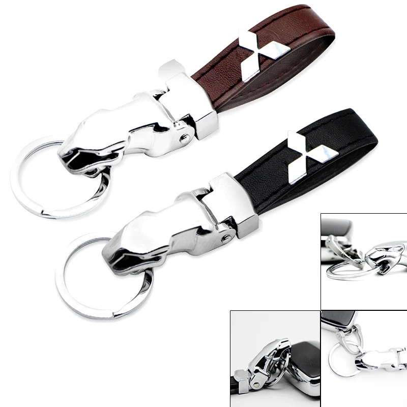 

Metal Leopard Car Key Ring Auto Keychian for Mitsubishis ASX Lancer Pajero Outlander L200 EVO Lancer EX Pajero Key Accessories