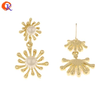 

Cordial Design 40Pcs 21*38MM Imitation Pearl Earrings Stud/Hand Made/Flower Shape/Earring Findings/DIY Jewelry Accessories