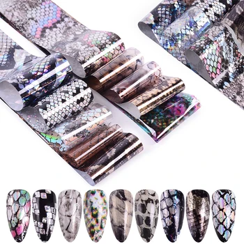 

1 Roll Nail Foils Snakeskin Mixed Patterns 3D Nail Art Transfer Sticker for Nail Art DIY Beauty Design Decorations