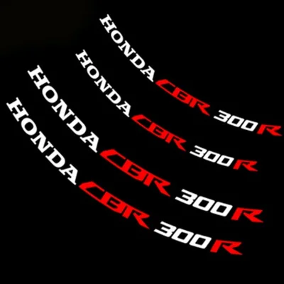 Для honda cbr10001000rr 600600r 300R CBR650F мотоциклетные наклейки на колеса Водонепроницаемый Светоотражающие накладки для обода спереди и сзади на заказ внутренний обод - Цвет: 300R