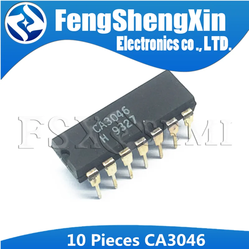 

10pcs CA3046 DIP14 CA3046E DIP-14 3046E DIP General Purpose NPN Transistor IC