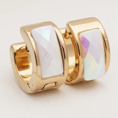 30 различных стилей Горячая кристалл серьги-кольца из нержавеющей стали для женщин золотые маленькие обручи - Окраска металла: UE0346