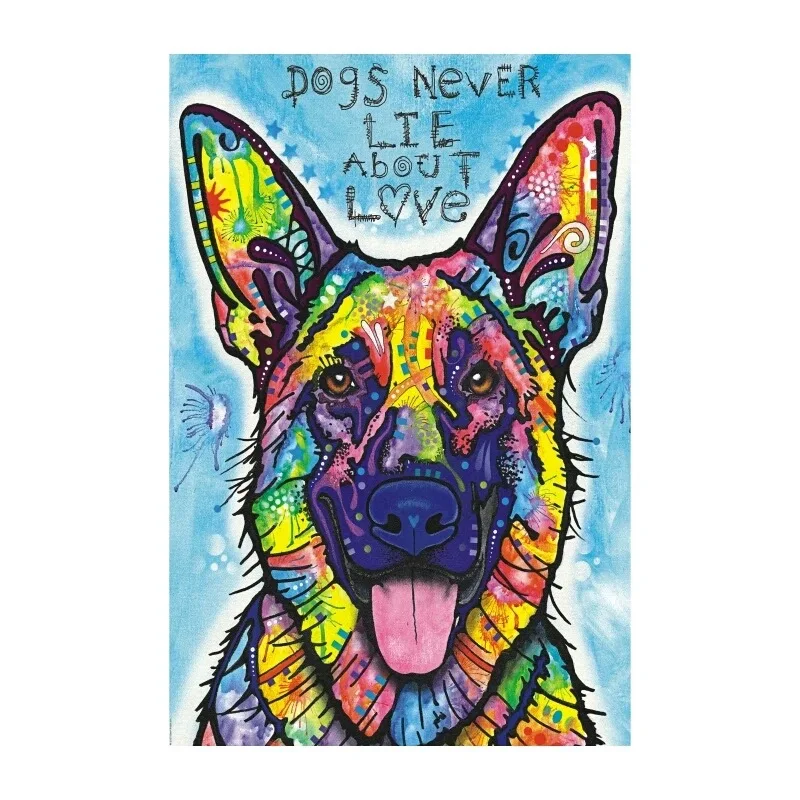 

Colorful Dog Puzzle 1000 Wooden Adult Puzzle Decompression Plane Toy Loyal Dog- Puzzle 1000 Pieces Educational Toys