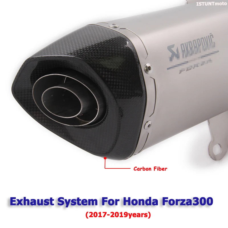 Слипоны для Honda forza300, выхлопная система для мотоцикла, выхлопная труба с передним звеном, глушитель, Концевая труба, полный комплект труб
