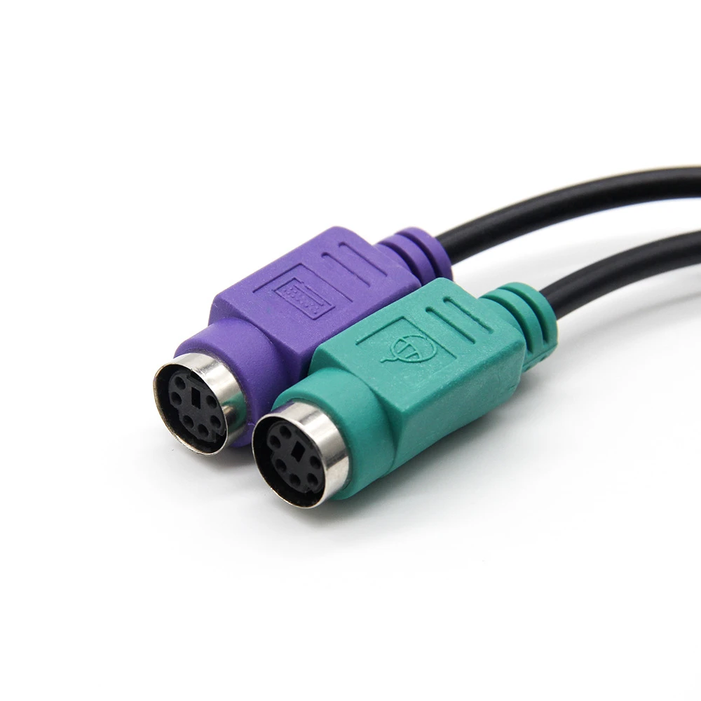 Двойной PS/2 PS2 Женский к USB Мужской адаптер конвертер кабель для клавиатуры мышь разъем
