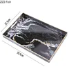Nordic Marble Texture Storage Plastic Tray Fruit Food Teacup Home Storage Box Jewelry Necklace Display Tray Home Decoration 5