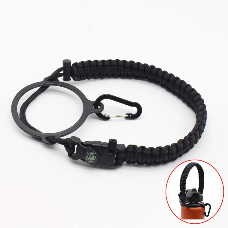 Paracord Woven Thermos Cup Carrying Rope Cups Handle Multi-Function Release Buckle Survival Chain Bracelet | Спорт и развлечения