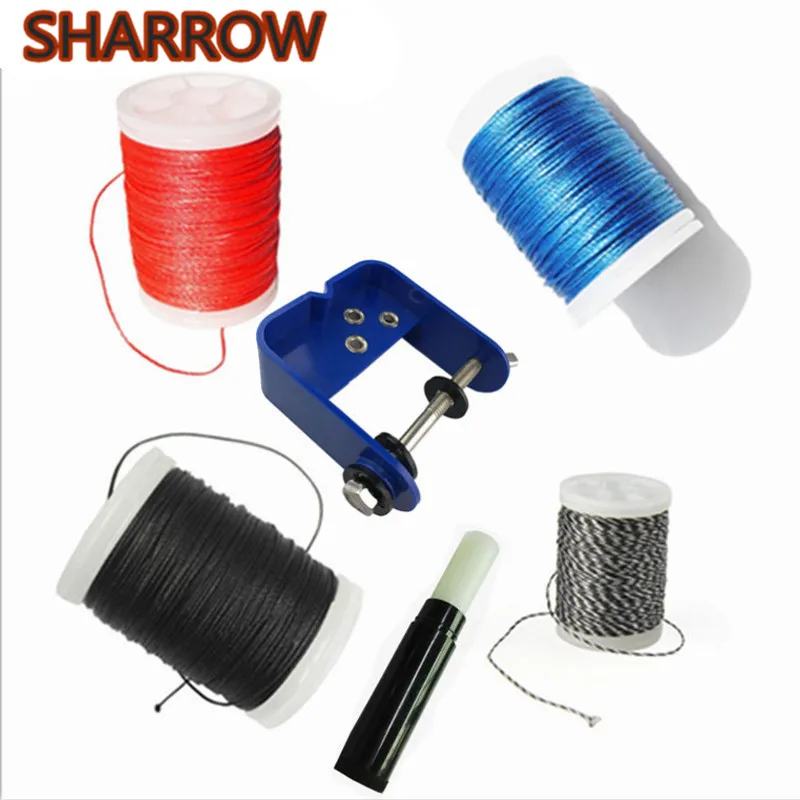 1Set 120m Archery Bowstring Serving + Plastic Bowstrings Serving Tool
