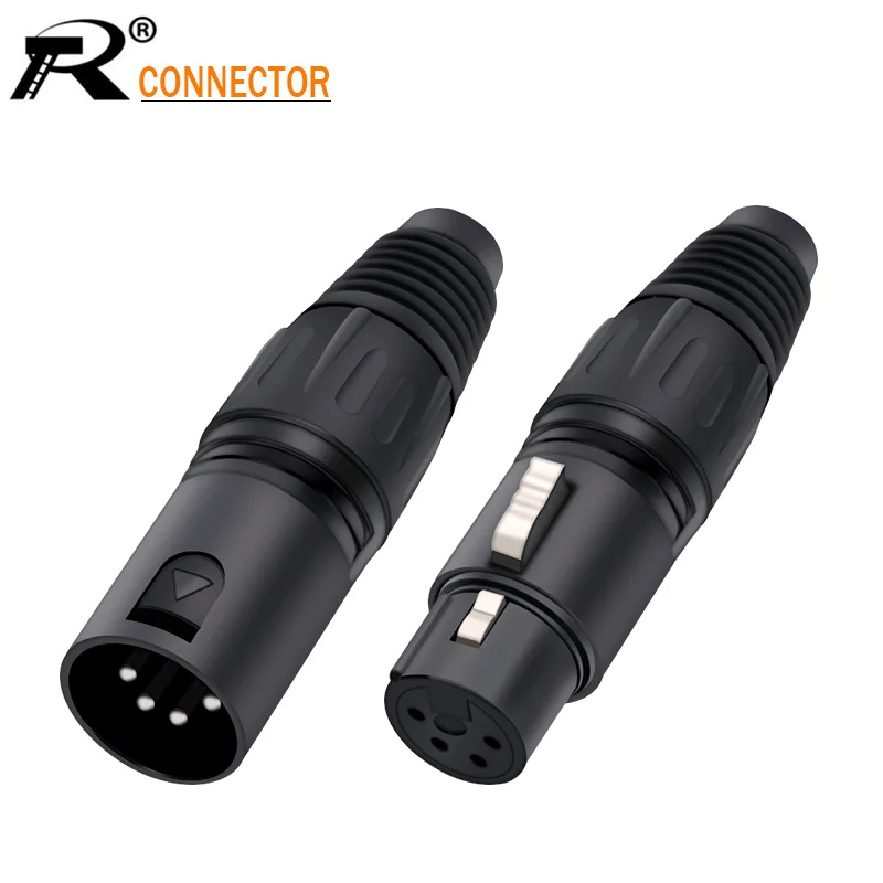 1 шт. 4Pin XLR микрофон аудио кабель штекер Мужской Женский Разъем Cannon Клеммы для MIC