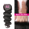 Unice Hair 100% Brazilian Human Hair Body Wave 8-18 Inch 4*4 Lace Closure Natural Color Remy Hair Weaving 1PC Free Shipping 6