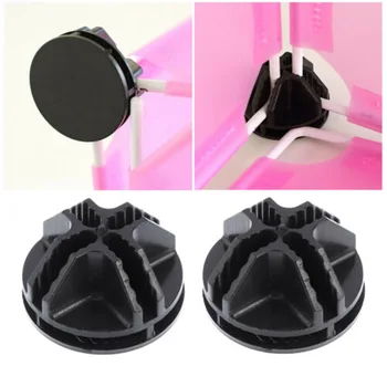 

Black ABS Plastic Connectors Wire Mesh Storage Cube Grid Push Snap Corner 40 Pcs