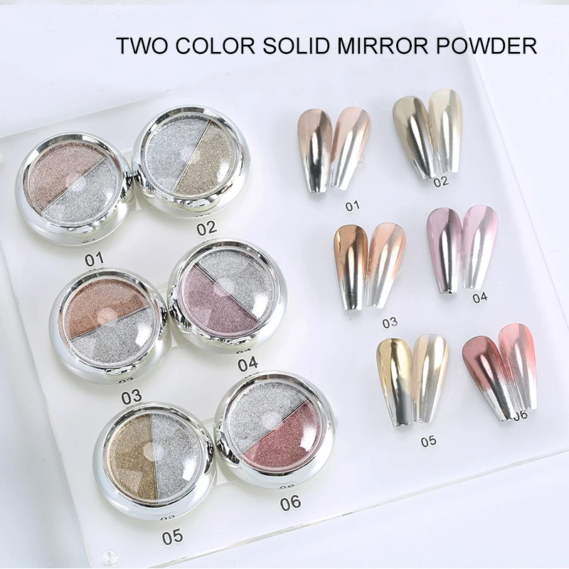 

1 Box Nail Mirror Glitter Powder Color Nail Art Gel Polishing Chrome Flakes Pigment Dust Decorations