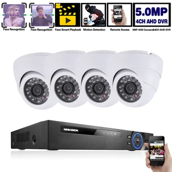

Real time face Detection 4CH DVR 5MP Outdoor Weatherproof Security Camera Day/Night CCTV System Kit Video Surveillance System