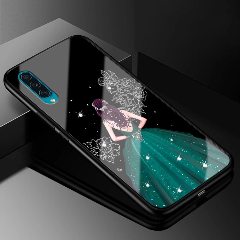 Для samsung A30S чехол из закаленного стекла жесткая задняя крышка для samsung Galaxy A50S чехол для телефона s 6,4 ''силиконовый бампер A 30S A 50S - Цвет: 42