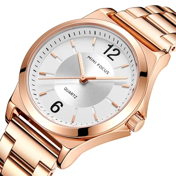 

MINI FOCUS Women Watches Brand Luxury Fashion Casual Quartz Ladies Watch Waterproof Rose Gold Stainless Steel Strap Wristwatches