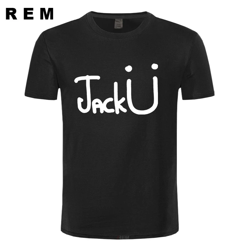 Jack U T Shirt Men New Summer Fashion shirts Diplo Hipster Short Sleeve Cotton Hip Hop T-shirts | Мужская одежда