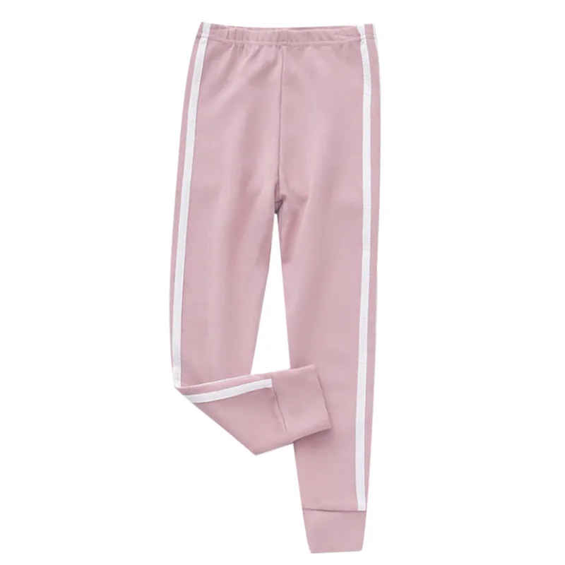 P Осенние штаны для новорожденных девочек, хлопковые леггинсы, штаны в полоску с эластичной резинкой на талии для малышей - Цвет: P