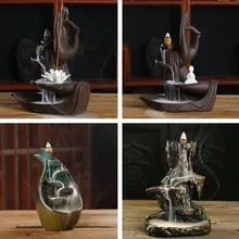 24 вида креативный держатель для благовоний керамический обратный поток водопад дымовая курильница домашний декор Teaho использование