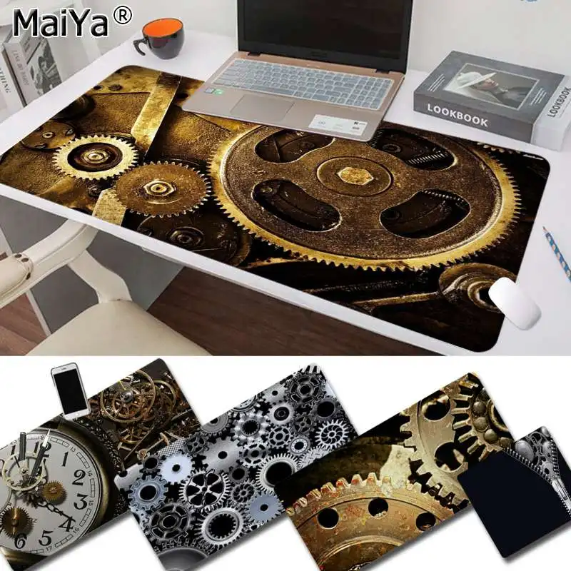 Maiya Нескользящие PC шестерни Механическая техника Металл Прочный резиновый коврик для мыши коврик большой коврик для мыши клавиатуры коврик