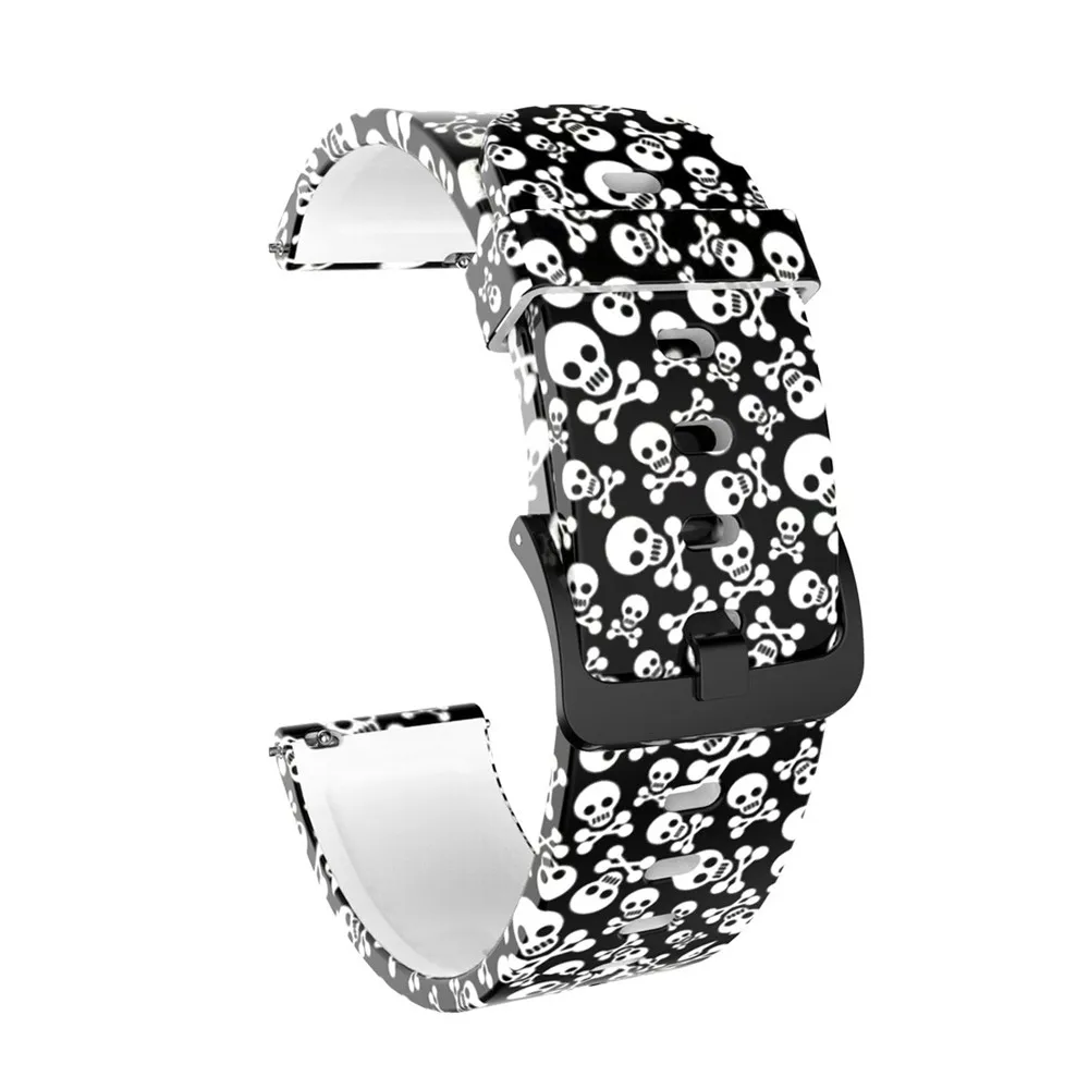 Skull Vivoactive 3 ремешок для часов 20 мм силиконовый водонепроницаемый ремешок для Garmin Vivoactive 3, Forerunner 645/645 музыка - Цвет: Skull