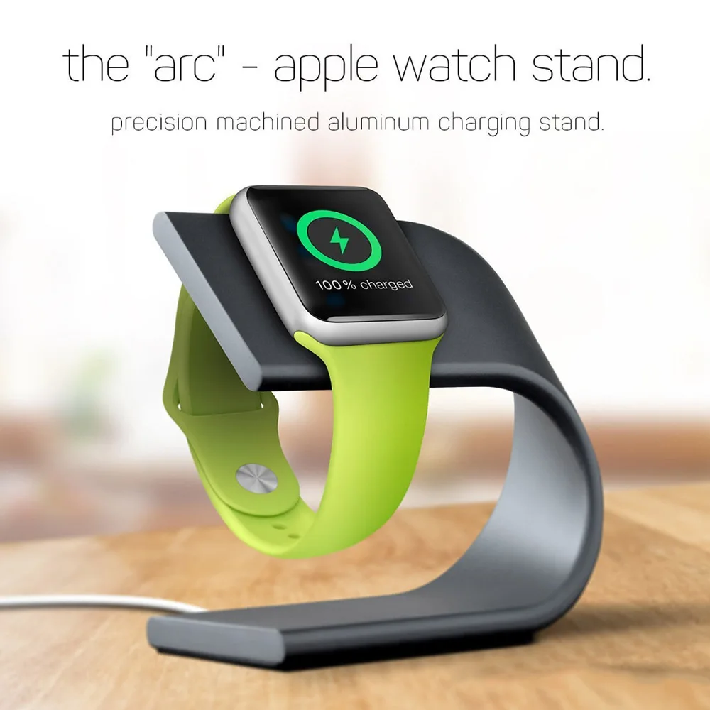 Смарт-часы держатель для Apple Iwatch U Форма Алюминий умные часы из сплава для зарядки металлический кронштейн Зарядное устройство для док-станции зарядного устройства Портативный