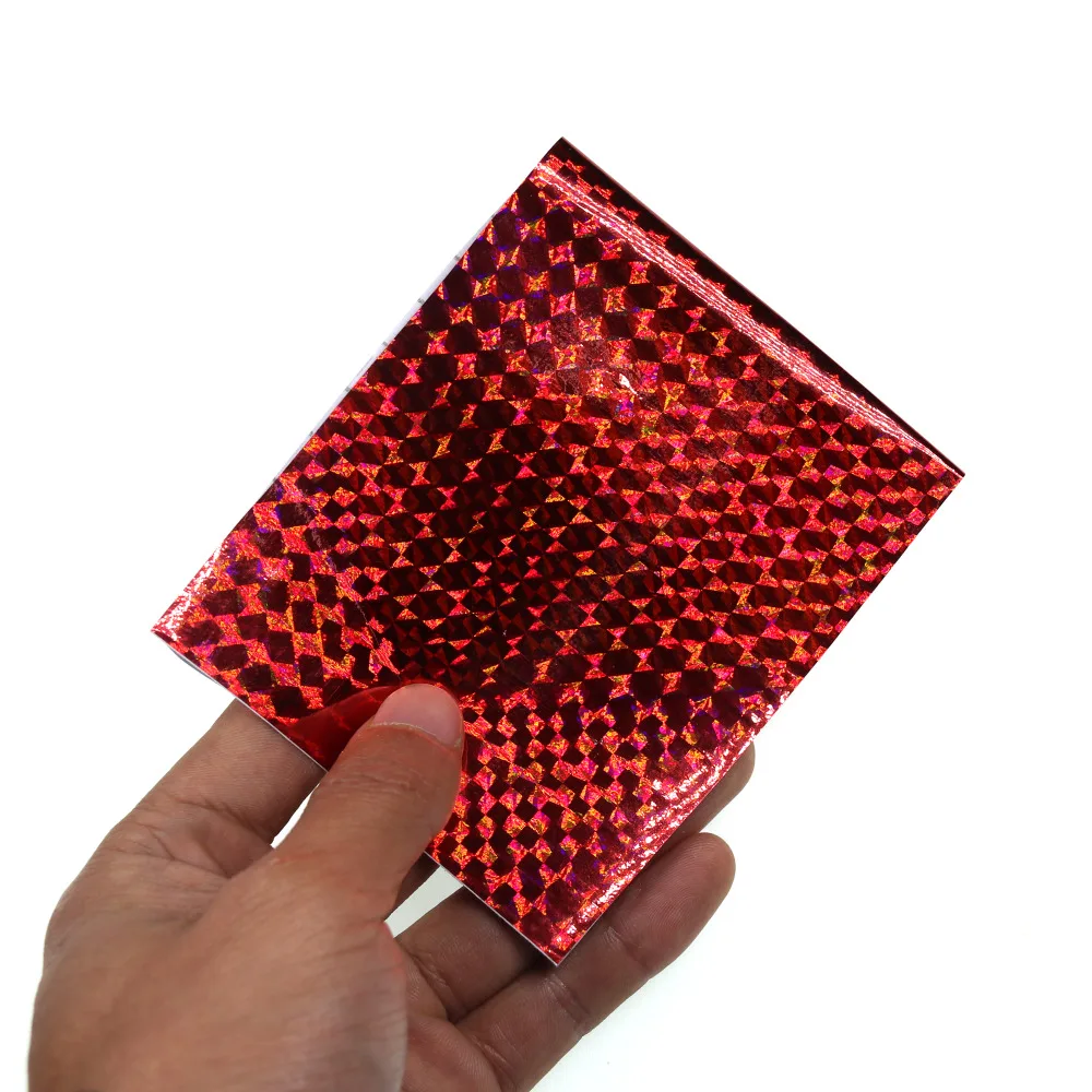 4/6pcs Fishing Hard Bait Sticker Holographic Adhesive Film Flash Type for Saltwater Fishing Lure Making 10X10/10X20cm