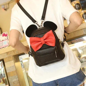 

Mini Cute Mickey Women's Backpack For School Teenagers Girls PU Backpack School Bag Knapsack Sac A Dos Femme #YJ