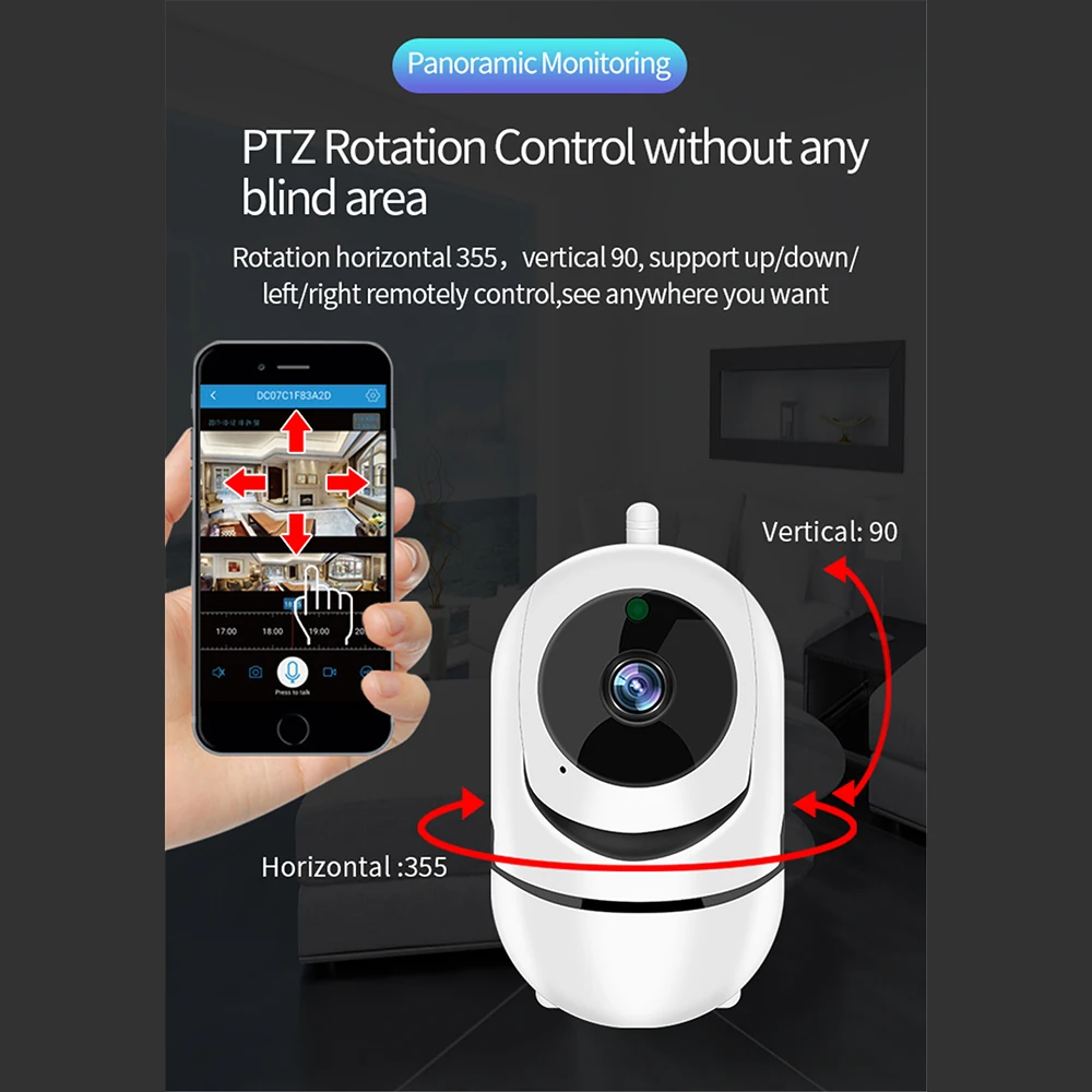 1080P облачная Wifi ip-камера для домашней безопасности, камера наблюдения, белая Автоматическая отслеживающая сетевая камера с Wifi, детский монитор, ночное видение